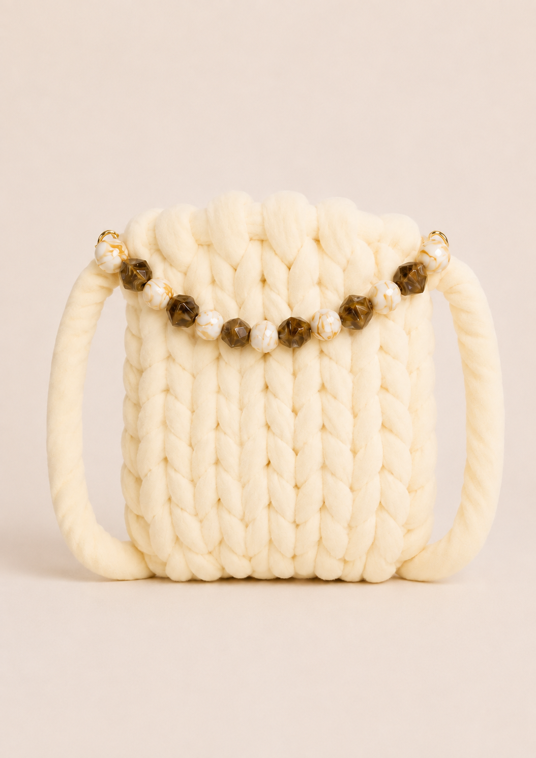 Vanilla Mocha Beaded Crossbody